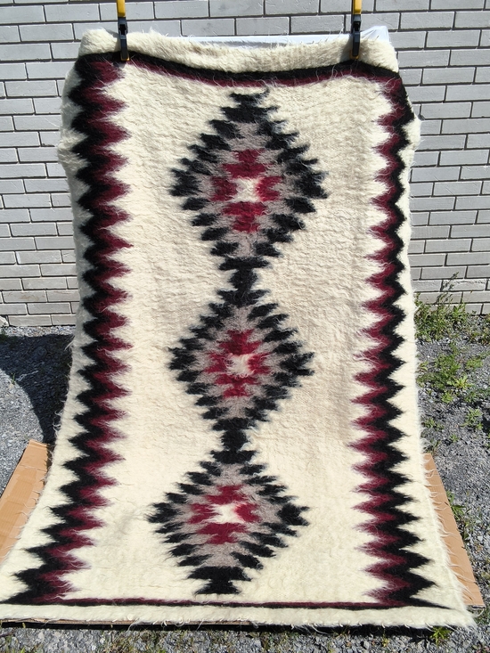 Ukrainian Hutsul Lizhnyk Other - Vintage Handmade Hutsul Lizhnyk 100% Sheep Wool Blanket/Rug